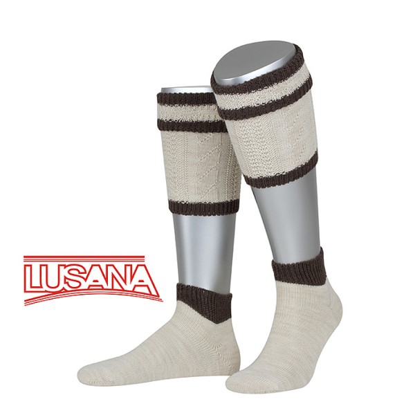 2-teiliges Loferl-Set, natur/braun, Lusana
