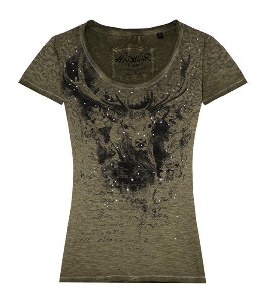 Damenshirt „Gismara“, dunkelgrün, hangowear