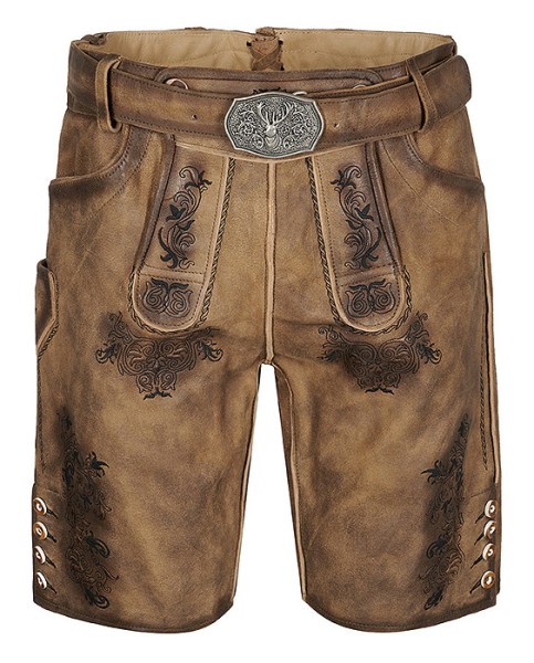 Kurze Lederhose "Altrei", sand, Maddox