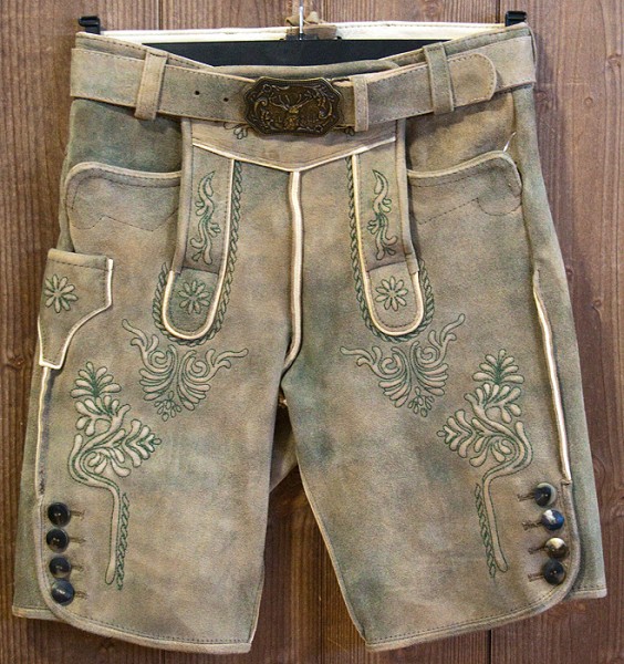 Kurze Lederhose „Hermann“ mit Gürtel, Schweigert´s