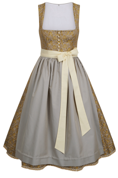 Langes Dirndl „Bellcourt Castle“, curry, Sportalm