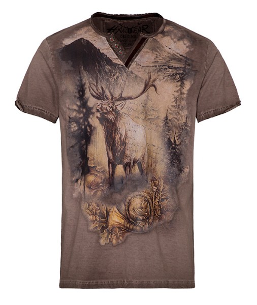Herren T-Shirt "Dietrich", dunkelbraun, Hangowear