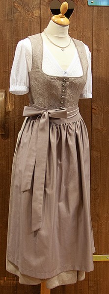 Dirndl, altrosé mit Schürze, 80cm, Trachtn Bäda
