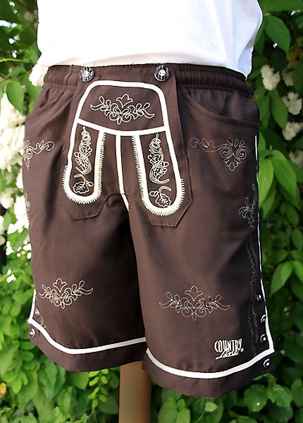 Badeshort in Lederhosen-Optik, Country Line