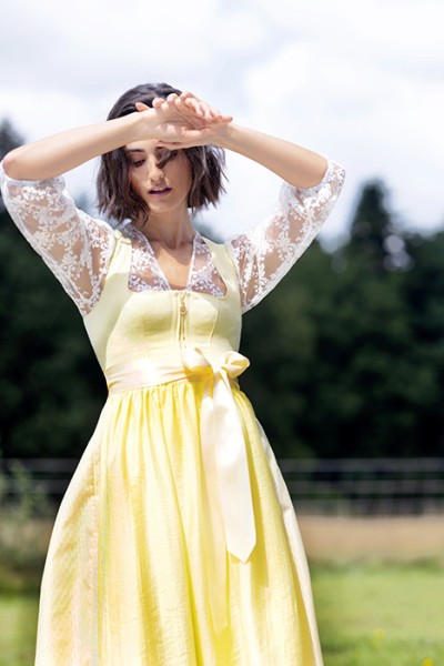 Midi-Dirndl "Neutal", pina colada, 65cm, Marjo
