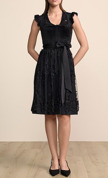 Midi Dirndl "Lovira", schwarz, Krüger