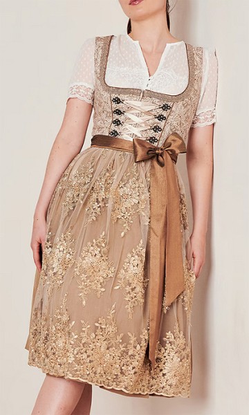 Midi-Dirndl „Sansa“ in beige, Krüger