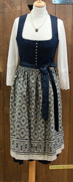 Midi-Dirndl „Florentine“ in dunklem Blau, Wenger
