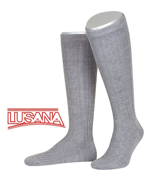 Kniestrumpf, mittelgrau, Lusana