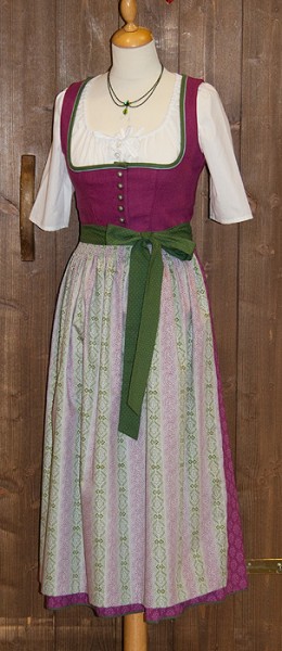 Baumwoll-Dirndl 80 cm „ORIANA“ in fuchsia, Wenger