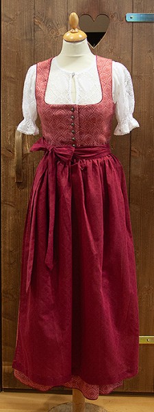 Langes Dirndl, fuchsia, 90cm, Trachtn Bäda