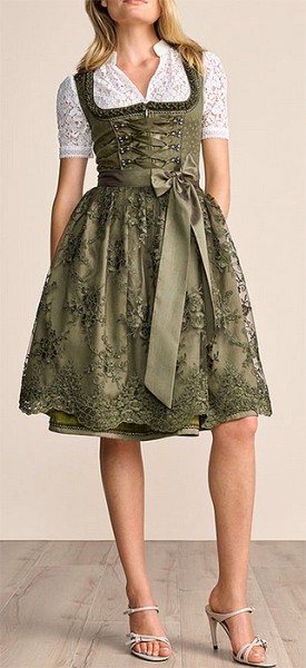 Midi-Dirndl "Mirna", oliv Krüger