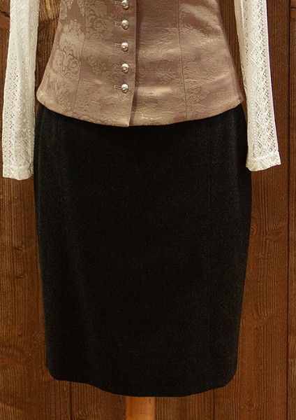 Schlichter Rock "Sabrina", dunkelanthrazit, Allwerk