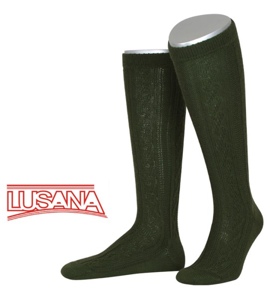 Kniestrumpf, lodengrün, Lusana
