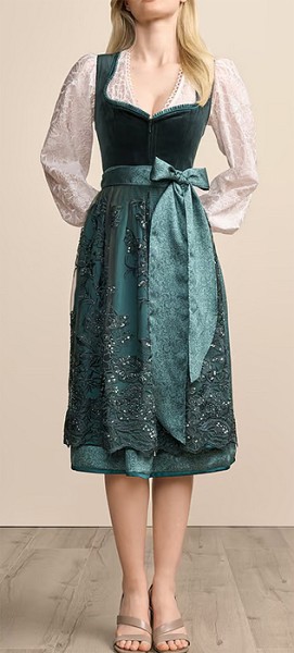 Midi-Dirndl "Annica" petrol, Krüger