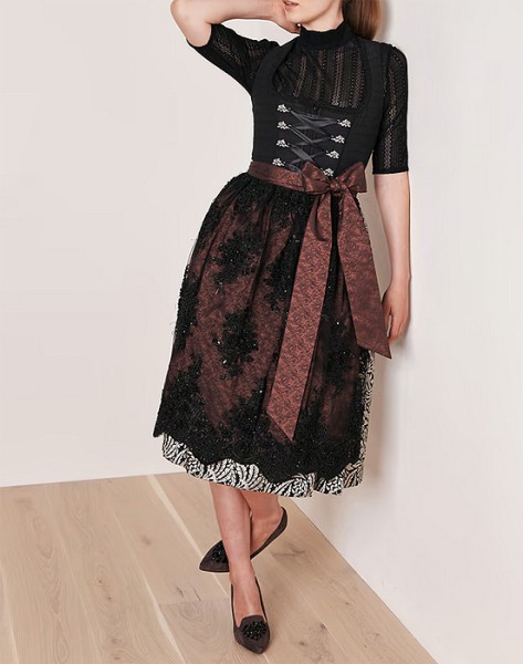 Midi-Dirndl „Leslie“ in schwarz, Krüger