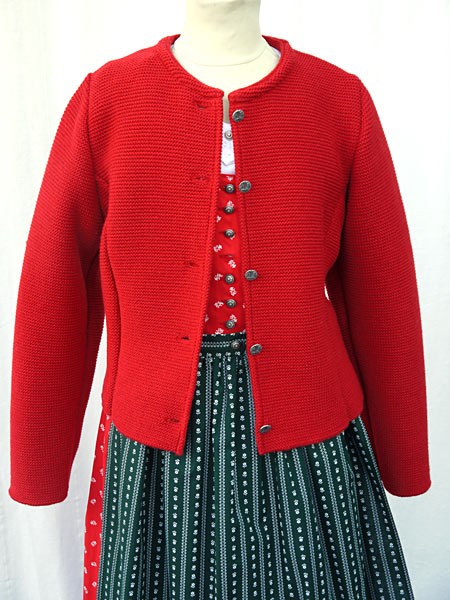 Kinderstrickjacke rot, Isar Trachten
