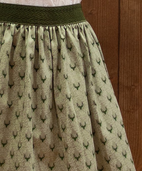 Kinderrock, grün mit Hirschköpfen, Isar Trachten