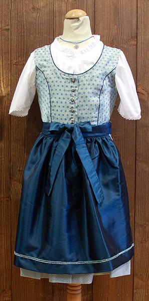 Kinderdirndl blau, Isar Trachten
