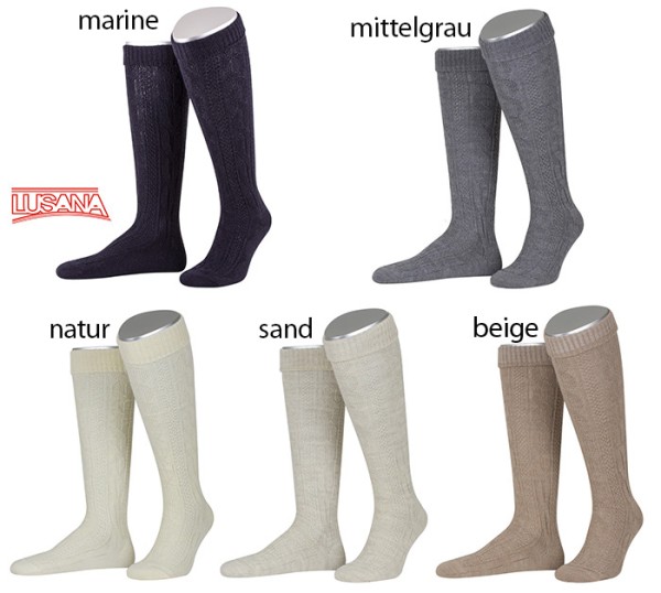 Kniestrumpf, verschiedene Farben, Lusana
