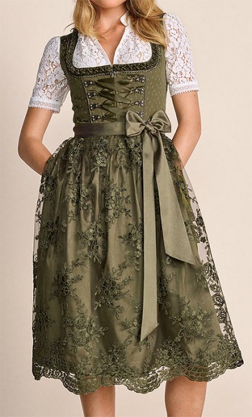 Midi-Dirndl "Mirna", oliv Krüger