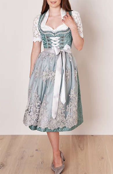 Midi-Dirndl „Jula“, türkis, Krüger