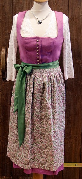 Midi-Dirndl, Schürze mit Paisleymuster, Kaiseralm