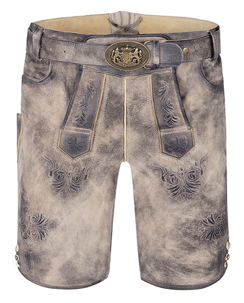 Kurze Lederhose "Ammersee", marmor, Maddox