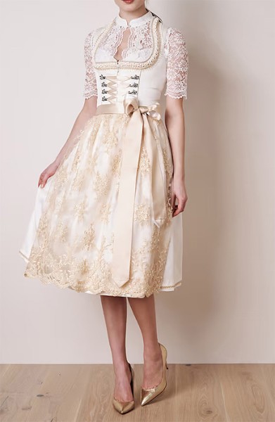 Midi-Dirndl „Benedita“ beige, Krüger