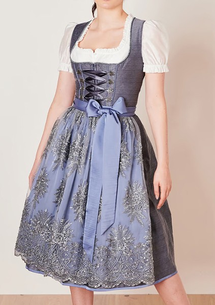 Midi-Dirndl "Benedetta", grau, Krüger