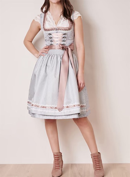 Midi-Dirndl „Anella“, grau, Krüger