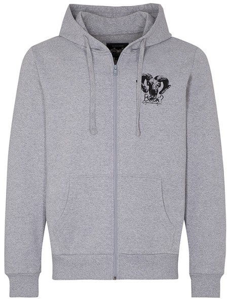 Hoodie-Jacke "Paolo" hellgrau, Hangowear