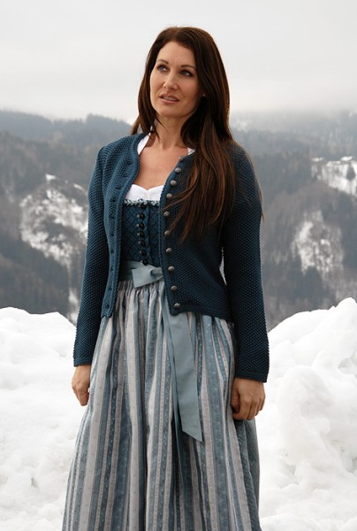 Midi-Dirndl mit petrolfarbenen Mieder, Kaiser Franz Josef