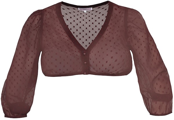 Dirndlbluse "Ahorntal", bordeaux, Marjo
