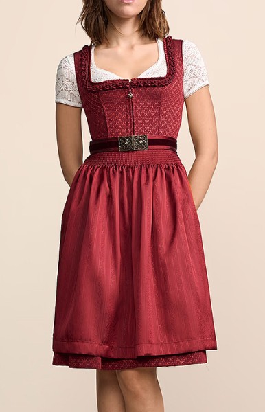 Midi-Dirndl „Brigitta“, tiefrot, Krüger Dirndl