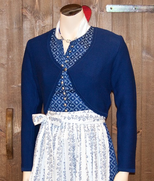 Hübsche schlichte Bolero-Strickjacke in blau, Country Line