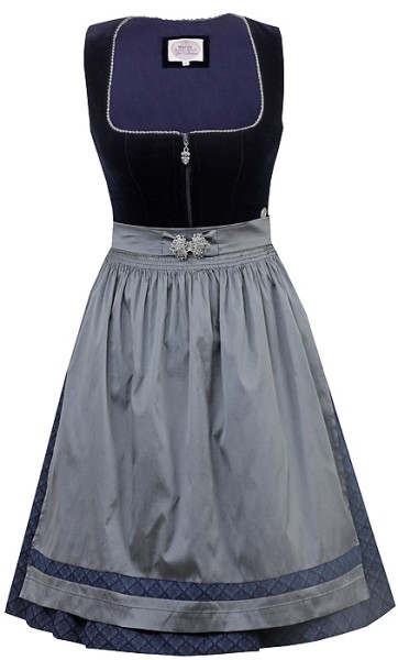 Midi-Dirndl "Amorbach", nachtblau, Marjo